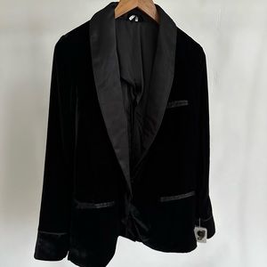 Free People Press Rewind Velvet Tuxedo Blazer